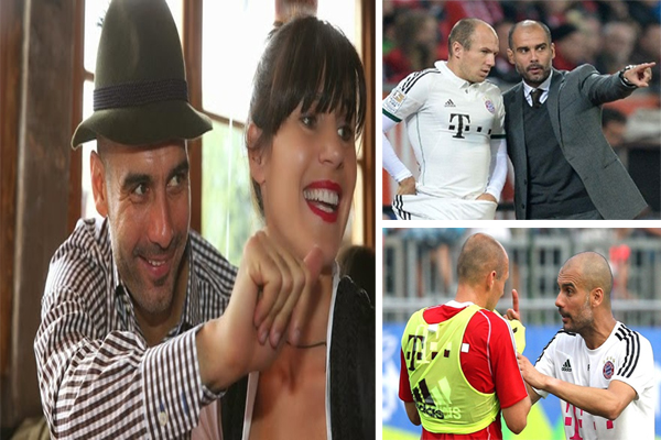 غوارديولا يعاني من صلابة رأي زوجته بالمقارنة مع روبن