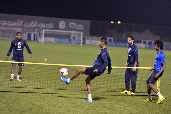 جانب من تدريبات الهلال ليوم الجمعة