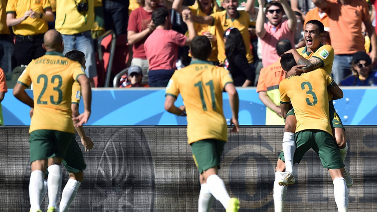 فرحة تيم كاهيل بهدف التعادل في الشباك الهولندية