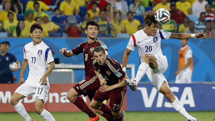 جانب من مباراة روسيا وكوريا الجنوبية