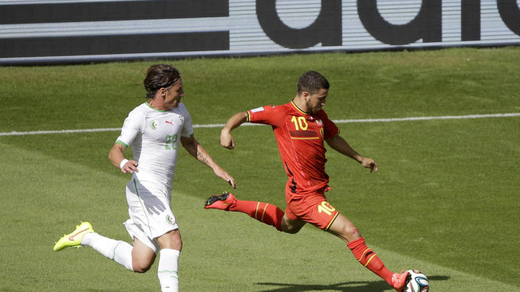 نجم بلجيكا هازارد في مباراة الجزائر 