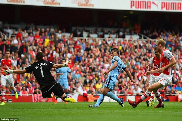 قمة أرسنال ومان سيتي تنتهي بالتعادل