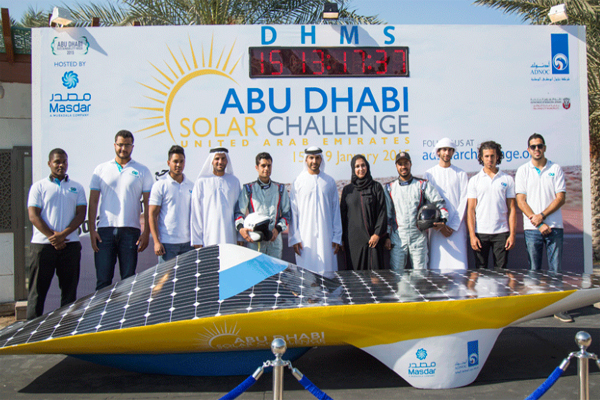 بدء العد التنازلي لسباق أبوظبي للسيارات العاملة بالطاقة الشمسية