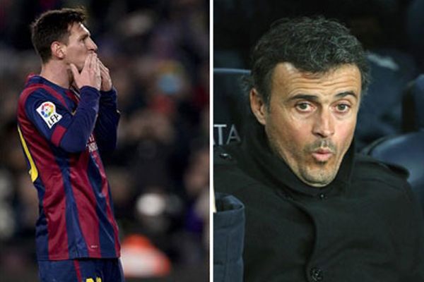 جمهور برشلونة يهتف لميسي ويطلق صيحات ضد انريكي