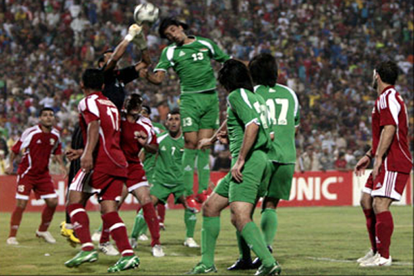 مباراة سابقة بين المنتخب العراقي والفلسطيني 