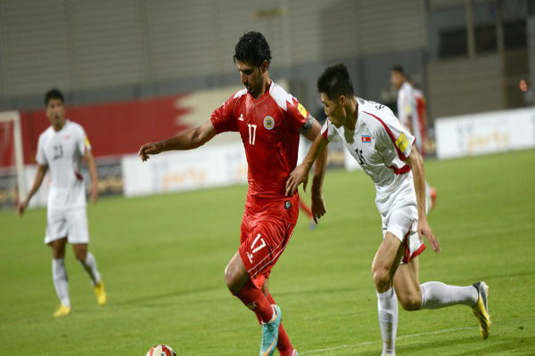 مباراة سابقة لمنتخب البحرين