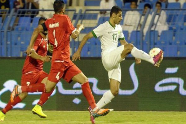 مباراة سابقة بين منتخبي السعودية وفلسطين