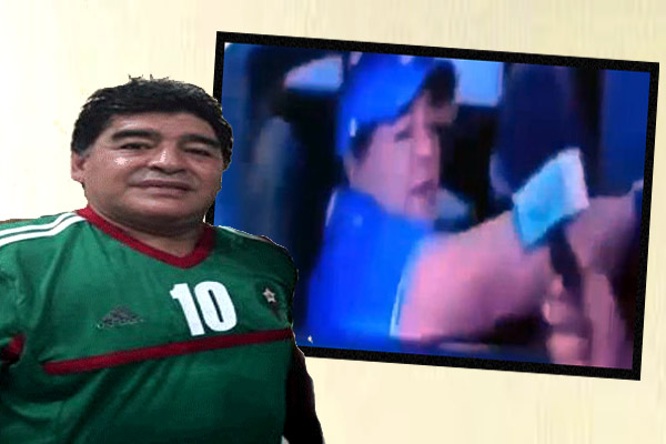 مارادونا يتصرف بفظاظة مع مراسل قناة مغربية