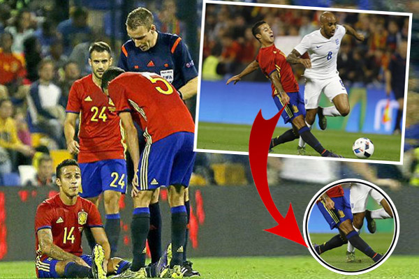 تياغو ألكانتارا أصيب في مباراة إسبانيا وإنكلترا الودية