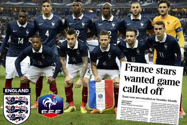 لاعبو فرنسا يرفضون خوض مباراة إنكلترا الودية