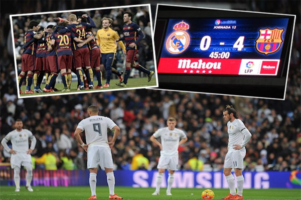 برشلونة قهر ريال مرديد وهزمه بالأربعة