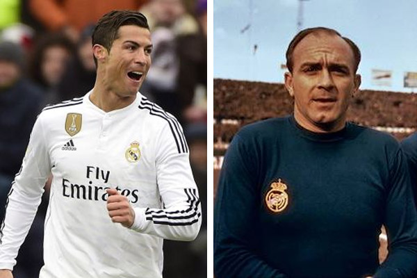 رونالدو ودي ستيفانو..أسطورتان متشابهتان في تاريخ ريال مدريد