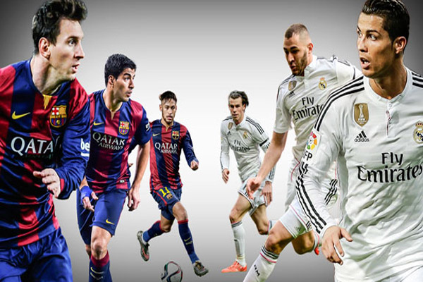تفوق ثلاثي برشلونة الهجومي على نظيره الهجومي في ريال مدريد مع مطلع عام 2015 