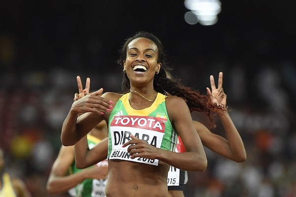 العداءة الاثيوبية غنزيبي ديبابا ملكة سباق 1500 متر