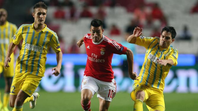 من مباراة بنفيكا وأستانا الكازاخستاني