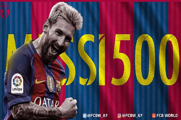 ميسي وصل إلى الهدف الـ500 مع فريقه برشلونة