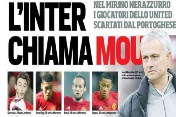  إدارة نادي انتر ميلان ستتواصل مع مورينيو للاستفسار عن وضعية بعض لاعبي فريقه