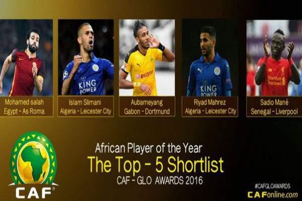 القائمة المصغرة لأفضل لاعب في افريقيا لعام 2016