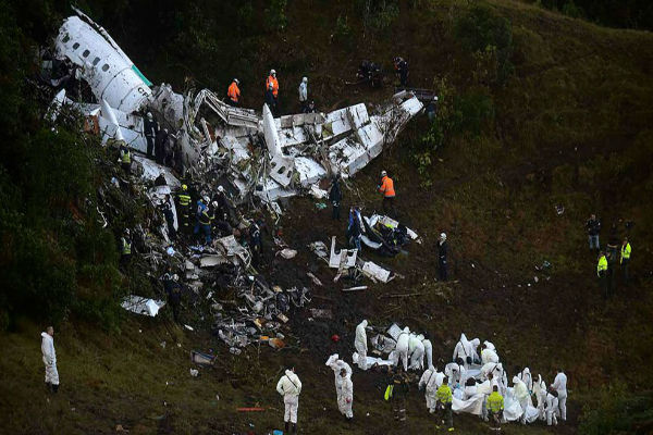 حادث تحطم الطائرة في كولومبيا