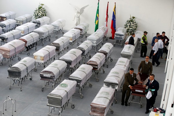 وصول جثامين فريق تشابيكوينسي إلى البرازيل قبيل مراسم التشييع