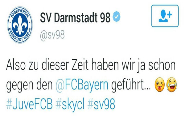 تغريدة درام شتات التي سخرت من يوفنتوس خلال مباراة بايرن ميونيخ