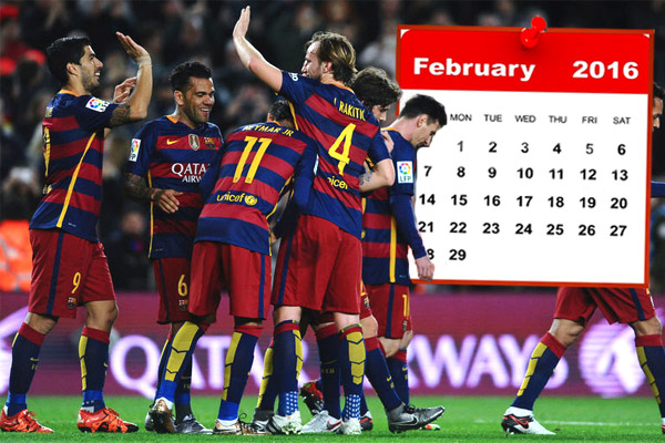 فبراير .. شهر الانتصارات المفضل لبرشلونة في إسبانيا وأوروبا
