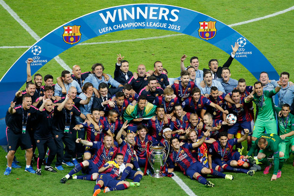 برشلونة توج بالنسبة الأخيرة من دوري أبطال أوروبا لعام 2015
