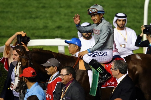 كاليفورنيا كروم يفوز بالشوط الرئيسي لكأس دبي العالمي للخيول
