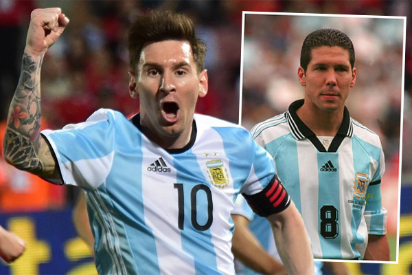 ميسي عادل رقم مواطنه دييغو سيميوني كرابع أكثر لاعب يرتدي قميص منتخب الأرجنتين