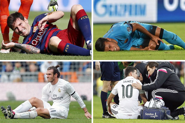 إصابات عديدة في صفوف برشلونة وريال مدريد