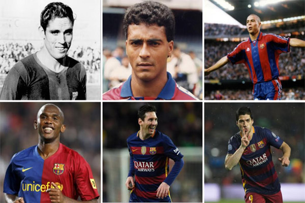 6 لاعبين نجحوا في تسجيل 30 هدفا ضمن صفوف برشلونة في موسم واحد