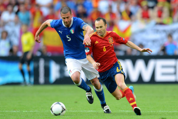 من مباراة إسبانيا وإيطاليا بيورو 2012