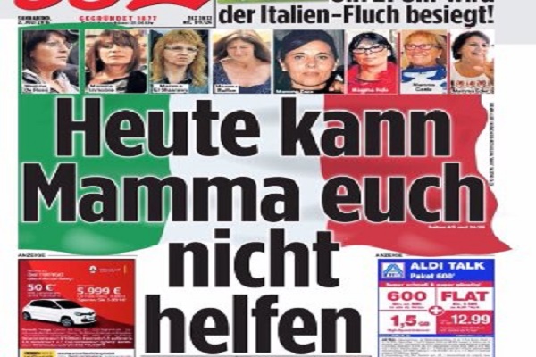 صحيفة ألمانية تستفز لاعبي إيطاليا بنشر صور أمهاتهم 