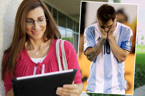معلمة أرجنتينية تدعو ميسي للتراجع عن الاعتزال 