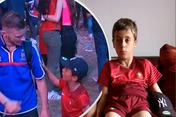 الطفل البرتغالي يكشف ما قاله لمواساة المشجع الفرنسي