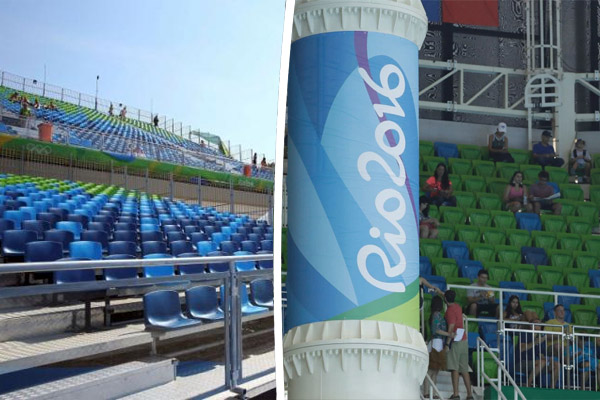 عشرات الآلاف من المقاعد الشاغرة في صالات وملاعب الألعاب الأولمبية في ريو دي جانيرو