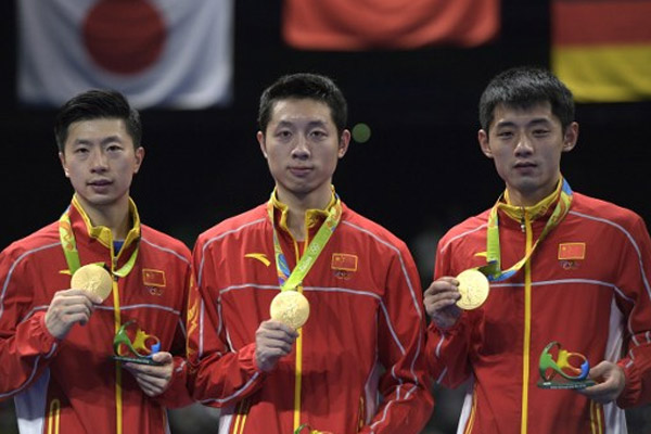 احتكرت الصين الالقاب الاربعة بعدما احرزت ذهبية فرق الرجال في رياضة كرة الطاولة