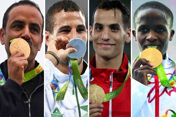 البحرينية راث جيبيت و الأردني أحمد أبوغوش والجزائري توفيق مخلوفي والكويتي فهيد الديحاني