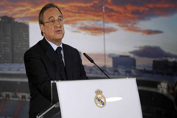  رئيس نادي ريال مدريد الاسباني لكرة القدم فلورنتينو بيريز