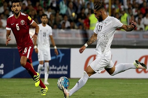 من مباراة قطر وإيران