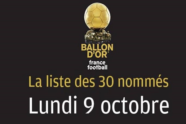 إعلان أسماء المرشحين لجائزة الكرة الذهبية في 9 أكتوبر