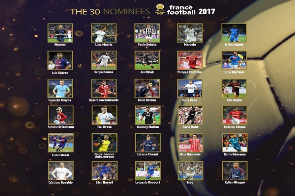 28 لاعبا ينافسون ميسي ورونالدو على جائزة الكرة الذهبية