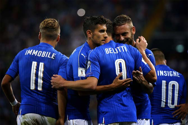  سيكون المنتخب الايطالي أحد أربعة منتخبات أوروبية مصنفة في المستوى الأول في قرعة الملحق الأوروبي المؤهل الى كأس العالم 2018