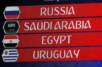 من المقرر ان تفتتح السعودية مع روسيا مباريات المونديال في 14 يونيو2018