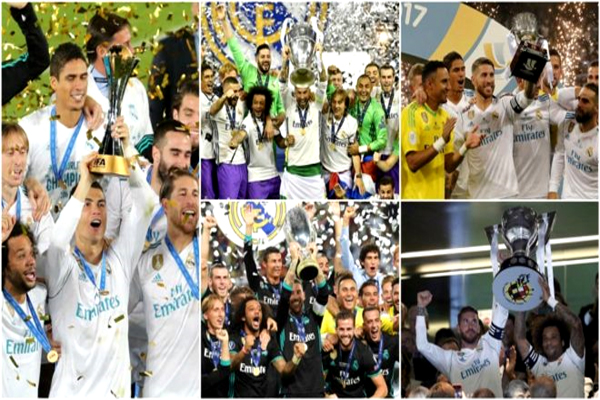  يعتبر عام 2017 هو الأفضل في تاريخ نادي ريال مدريد الإسباني من حيث الرصيد الإجمالي للألقاب و البطولات المحلية والقارية