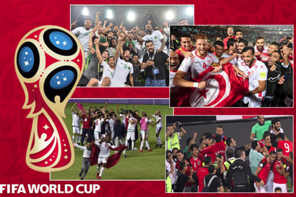 نجحت 4 منتخبات عربية هي مصر وتونس والمغرب والسعودية في التأهل لنهائيات كأس العالم