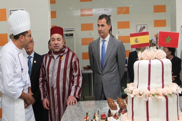  ملك المغرب محمد السادس مع نظيره الإسباني فبيليبي السادس