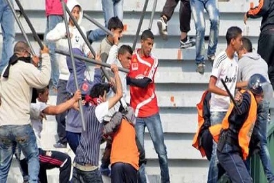 إصابة 10 أشخاص في أعمال شغب جديدة في الملاعب المغربية
