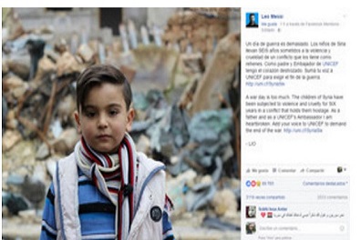 لفتة إنسانية جديدة من ميسي تجاه أطفال سوريا