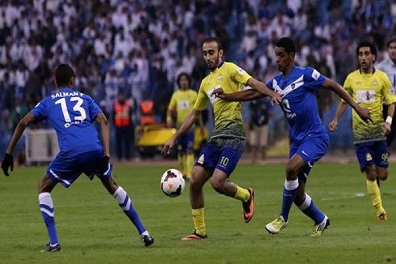 دربي الرياض بين النصر والهلال في ربع نهائي كأس السعودية